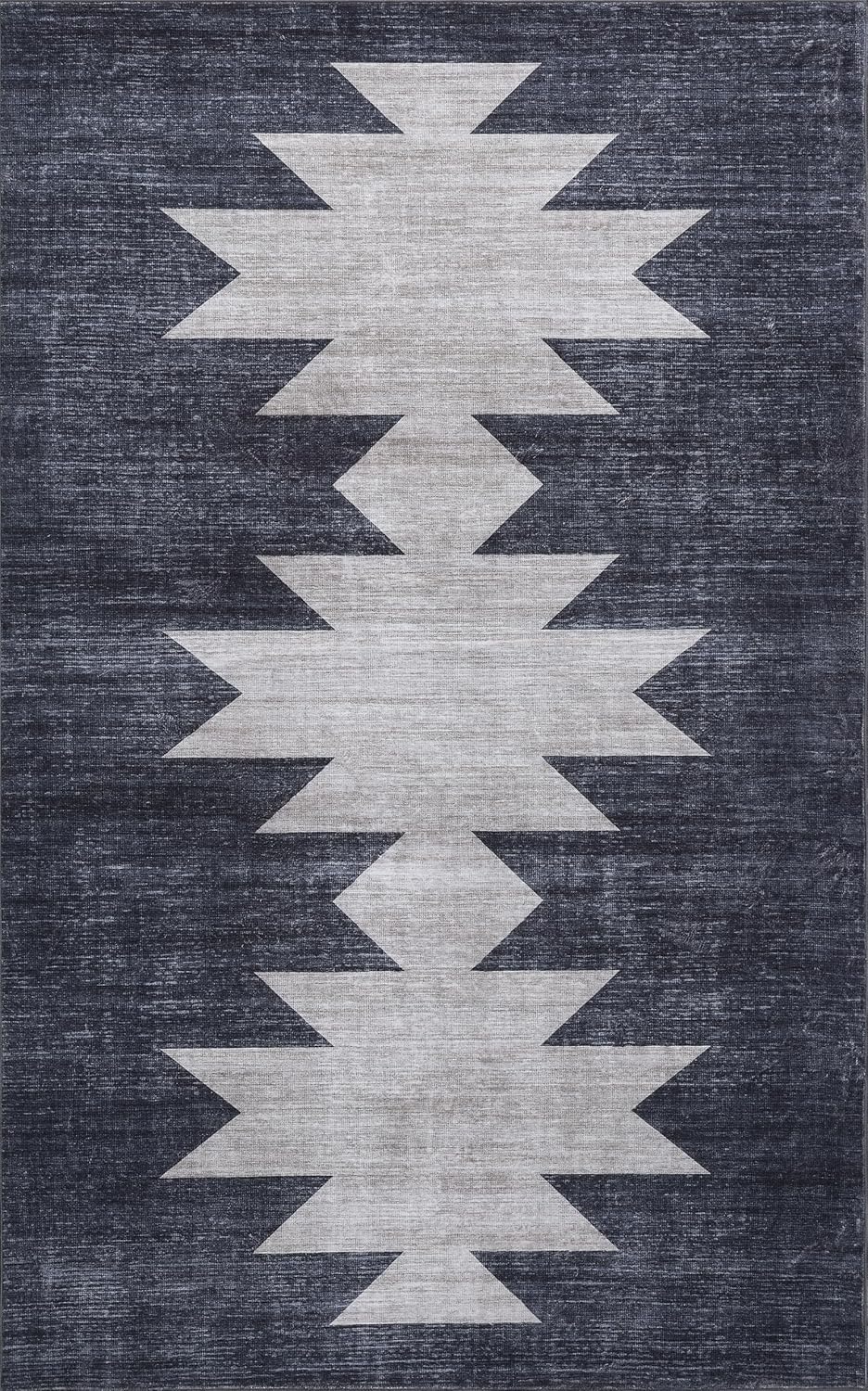 image:imageJONATHAN Y Washable Peyton Minimalist Geometric Totem 2 x 8 Runner Rug Charcoal and Cream Southwestern Modern MachineWashable LowPile Polyester with NonSlip Backing for Hallway WSH510H28CharcoalCream