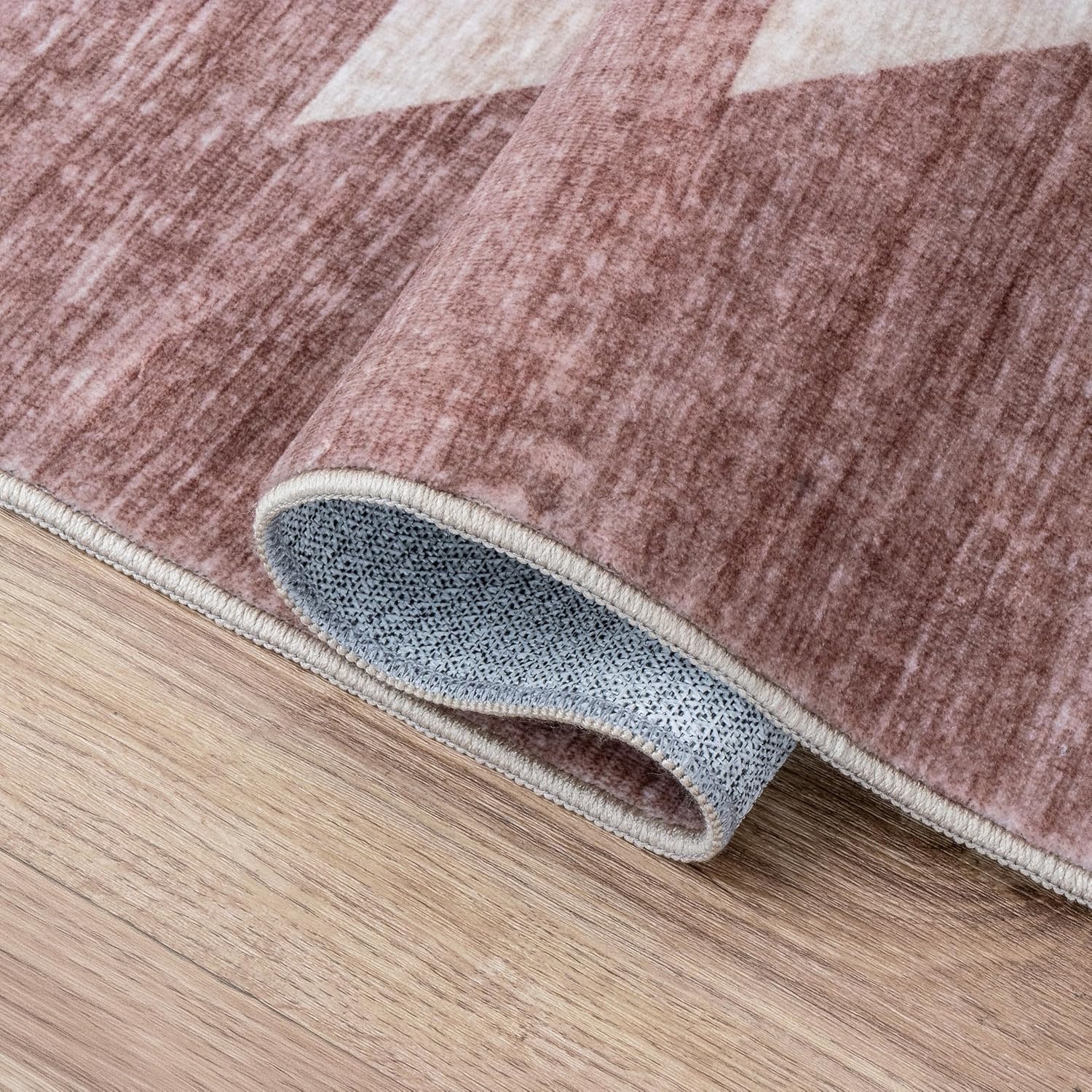 image:imageJONATHAN Y Washable Peyton Minimalist Geometric Totem 2 x 8 Runner Rug Charcoal and Cream Southwestern Modern MachineWashable LowPile Polyester with NonSlip Backing for Hallway WSH510H28Rose ClayCream