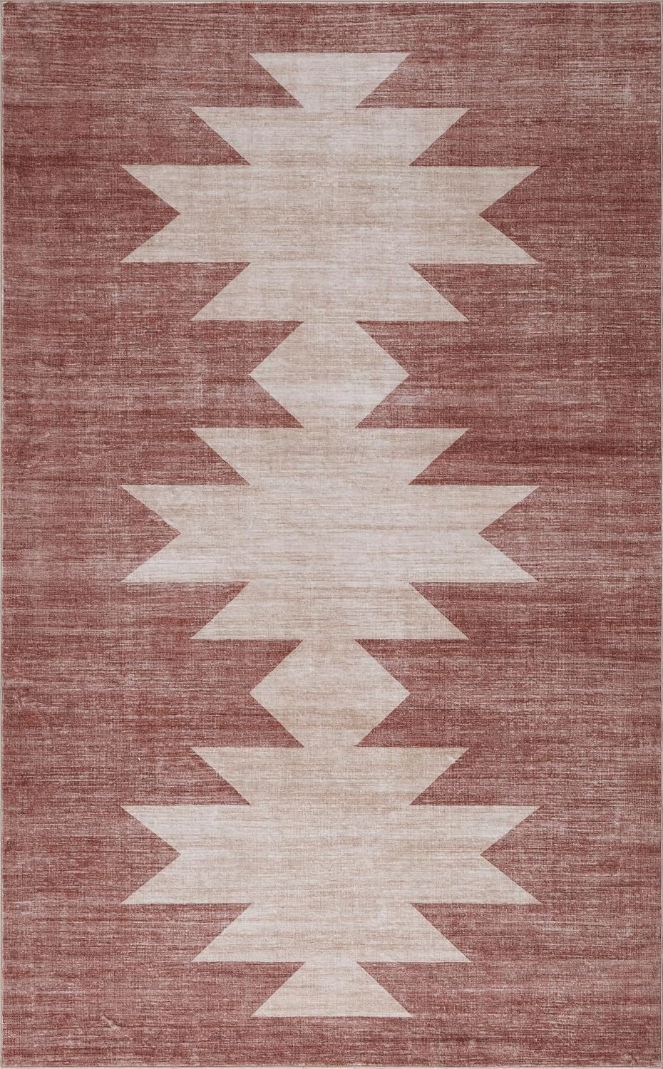 image:imageJONATHAN Y Washable Peyton Minimalist Geometric Totem 2 x 8 Runner Rug Charcoal and Cream Southwestern Modern MachineWashable LowPile Polyester with NonSlip Backing for Hallway WSH510H28Rose ClayCream