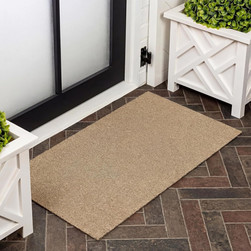 image:imageJONATHAN Y Peater Classic Casual Commercial Natural Coir Taupe 2 ft x 8 ft Doormat for Entrance Front Door Entryway CHG100C28Bleach