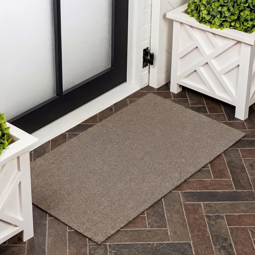 image:imageJONATHAN Y Peater Classic Casual Commercial Natural Coir Taupe 2 ft x 8 ft Doormat for Entrance Front Door Entryway CHG100C28Taupe