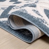 JONATHAN Y Abstract Bold Mandala Indoor Outdoor Runner Rug 2X8 Cream/Dark Blue, Flora High-Low for Backyard, Patio, Porch, Easy-Cleaning, High Traffic, Pet-Friendly, Non-Shedding (AMC112D-28)