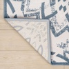 JONATHAN Y Abstract Bold Mandala Indoor Outdoor Runner Rug 2X8 Cream/Dark Blue, Flora High-Low for Backyard, Patio, Porch, Easy-Cleaning, High Traffic, Pet-Friendly, Non-Shedding (AMC112D-28)