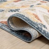JONATHAN Y Abstract Bold Mandala Indoor Outdoor Runner Rug 2X8 Cream/Multi, Flora High-Low for Backyard, Patio, Porch, Easy-Cleaning, High Traffic, Pet-Friendly, Non-Shedding (AMC112F-28)