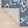 JONATHAN Y Abstract Bold Mandala Indoor Outdoor Runner Rug 2X8 Dark Blue/Cream, Flora High-Low for Backyard, Patio, Porch, Easy-Cleaning, High Traffic, Pet-Friendly, Non-Shedding (AMC112E-28)