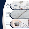 JONATHAN Y Animal Washable Polyester Machine-Washable Runner Rug, Charcoal Catmosphere Festive Feline Floral Border Design, 2′ x 8′, Whimsical Low-Pile with Non-Slip Backing for Hallway ANM100C-28(Ivory)