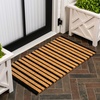 JONATHAN Y Peater Classic Casual Commercial Natural Coir Taupe 2 ft. x 8 ft. Doormat for Entrance, Front Door, Entryway CHG100C-28(Natural/Black)