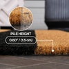JONATHAN Y Peater Classic Casual Commercial Natural Coir Taupe 2 ft. x 8 ft. Doormat for Entrance, Front Door, Entryway CHG100C-28(Natural/Black Stripe)