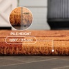 JONATHAN Y Peater Classic Casual Commercial Natural Coir Taupe 2 ft. x 8 ft. Doormat for Entrance, Front Door, Entryway CHG100C-28(Natural/Red)