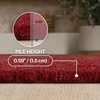 JONATHAN Y Peater Classic Casual Commercial Natural Coir Taupe 2 ft. x 8 ft. Doormat for Entrance, Front Door, Entryway CHG100C-28(Red)