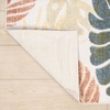 JONATHAN Y Tropical Leaf Indoor Outdoor Runner Rug 2X8 Cream/Dark Blue, Monstera High-Low for Backyard, Patio, Porch, Easy-Cleaning, High Traffic, Pet-Friendly, Non-Shedding (AMC113E-28)(Cream/Multi)