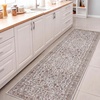 JONATHAN Y Washable Polyester Machine-Washable Runner Rug with Traditional Medallion Floral Border, Rose Clay and Ivory, 2′ x 8′, Vintage Low Pile for Hallway WSH504H-28(Rose Clay/Ivory)