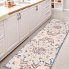 JONATHAN Y Abstract Bold Mandala Indoor Outdoor Runner Rug 2X8 Cream/Multi, Flora High-Low for Backyard, Patio, Porch, Easy-Cleaning, High Traffic, Pet-Friendly, Non-Shedding (AMC112F-28)
