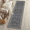 JONATHAN Y Washable Polyester Machine-Washable Runner Rug with Traditional Medallion Floral Border, Rose Clay and Ivory, 2′ x 8′, Vintage Low Pile for Hallway WSH504H-28(Charcoal/Ivory)