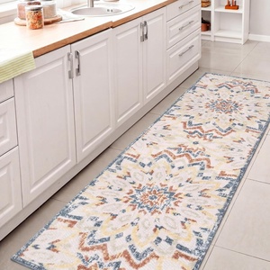 JONATHAN Y Abstract Bold Mandala Indoor Outdoor Runner Rug 2X8 Cream/Multi, Flora High-Low for Backyard, Patio, Porch, Easy-Cleaning, High Traffic, Pet-Friendly, Non-Shedding (AMC112F-28)