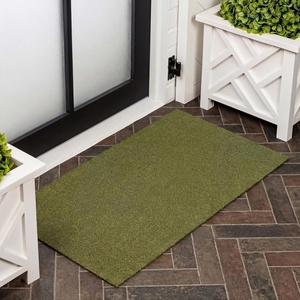 JONATHAN Y Peater Classic Casual Commercial Natural Coir Taupe 2 ft. x 8 ft. Doormat for Entrance, Front Door, Entryway CHG100C-28(Green)