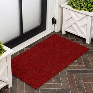 JONATHAN Y Peater Classic Casual Commercial Natural Coir Taupe 2 ft. x 8 ft. Doormat for Entrance, Front Door, Entryway CHG100C-28(Red)