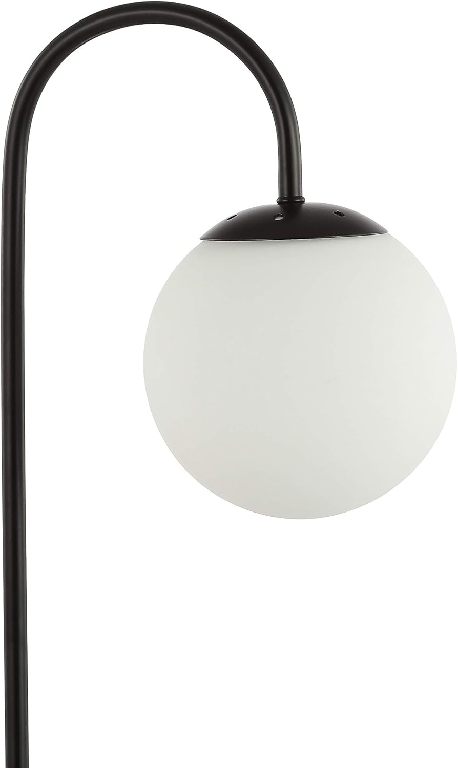 image:imageJONATHAN Y 1825 Brass Gold Glass Globe Table Lamp Minimalist MidCentury Bedside Lamp for Bedroom Living Room with White Glass Shade LED Bulb Included JYL6010BBlack