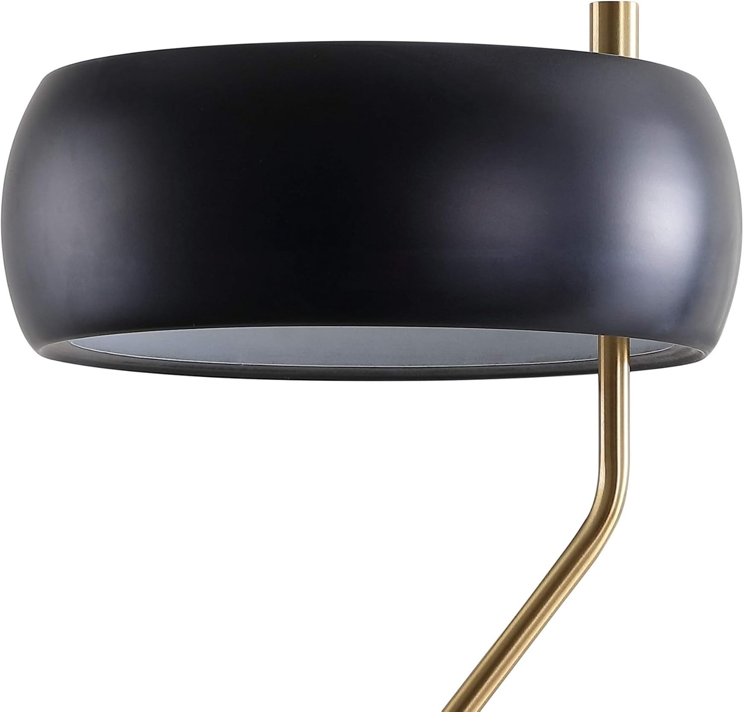 image:imageJONATHAN Y 225 MidCentury Modern Desk Lamp Black and Brass Gold Metal Bedside Lamp for Living Room Bedroom Nightstand Minimalist Office Task Lamp Black Metal Shade LED Bulb Included JYL6008A