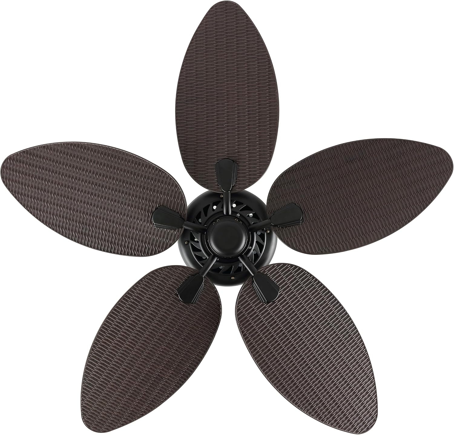 image:imageJONATHAN Y 52 White Metal Tropical Palm Leaf Blades Ceiling Fan Coastal Bohemian for Living Room Mobile App and Remote Control 6Speed Sloped Ceiling Compatible JYL9719DDark Brown Wood