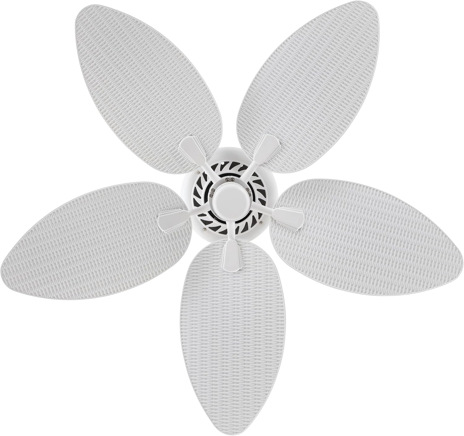 image:imageJONATHAN Y 52 White Metal Tropical Palm Leaf Blades Ceiling Fan Coastal Bohemian for Living Room Mobile App and Remote Control 6Speed Sloped Ceiling Compatible JYL9719DWhite