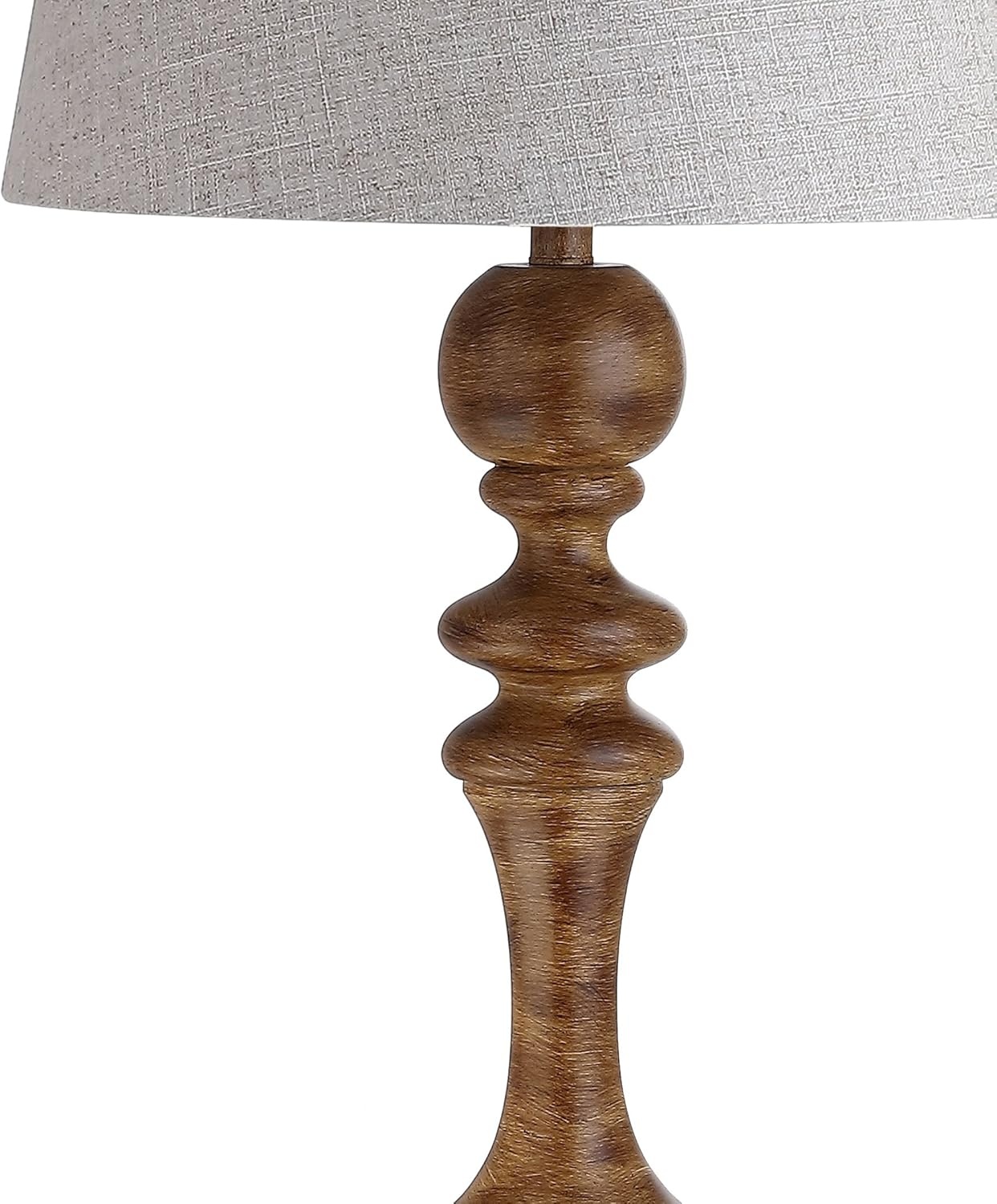image:imageJONATHAN Y 67 Wash Gray Resin Candlestick Floor Lamp Farmhouse Rustic Traditional Standing Lamp for Living Room with Wash Gray Linen Empire Shade LED Bulb Included JYL3000CBrown