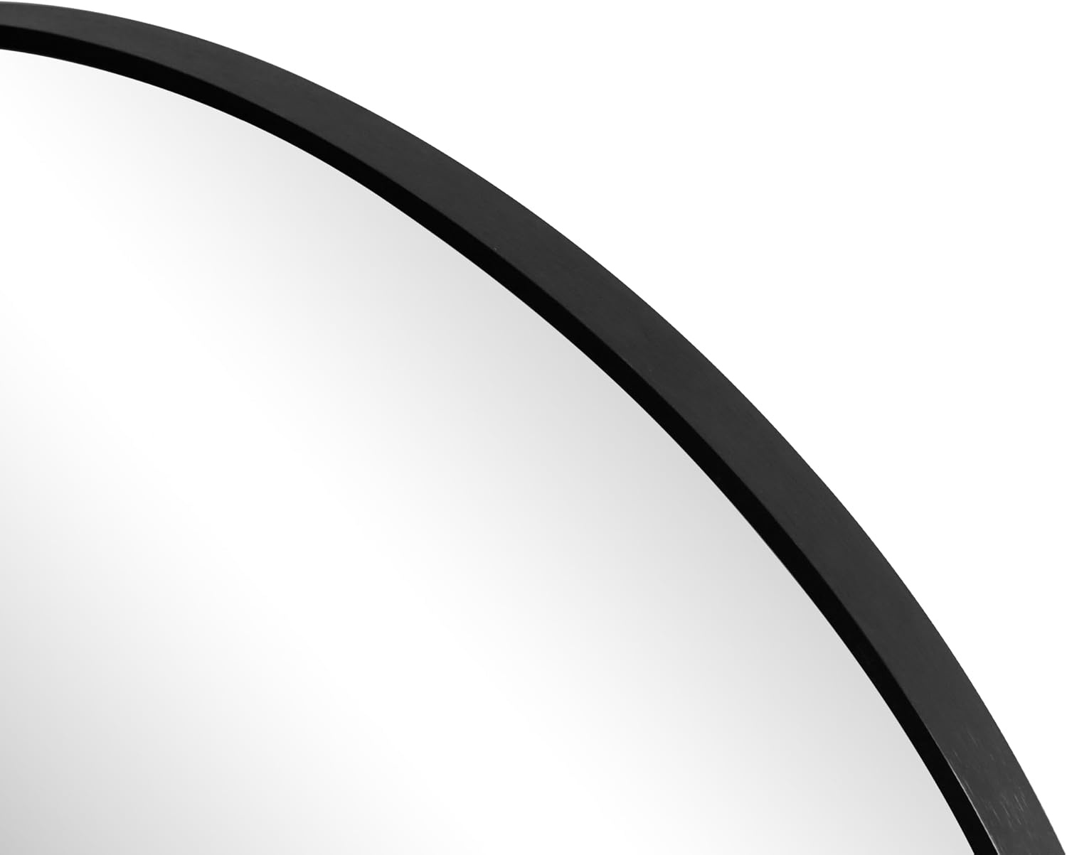 image:imageJONATHAN Y Eclipse Aluminum Metal Framed Round Wall Mirror 24 Gold Circle Wall Mounted Vanity Mirror for Bathroom Entryway and Living Room with Modern Minimalist Design and HD Glass MIR222BBlack