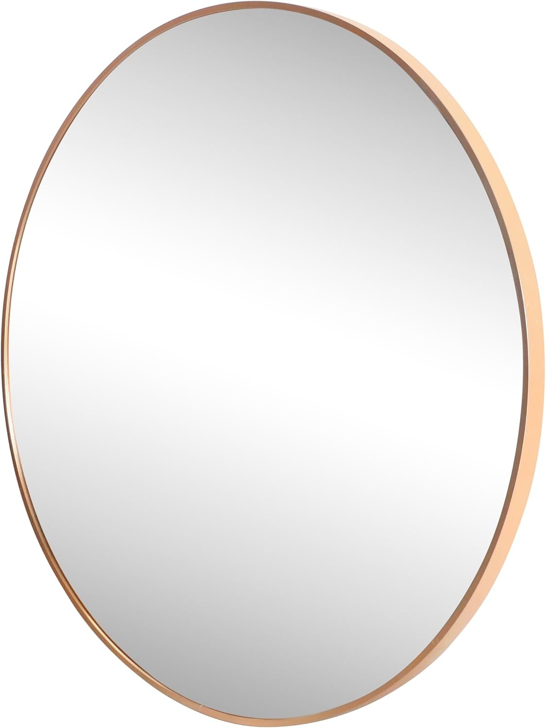 image:imageJONATHAN Y Eclipse Aluminum Metal Framed Round Wall Mirror 24 Gold Circle Wall Mounted Vanity Mirror for Bathroom Entryway and Living Room with Modern Minimalist Design and HD Glass MIR222BGold