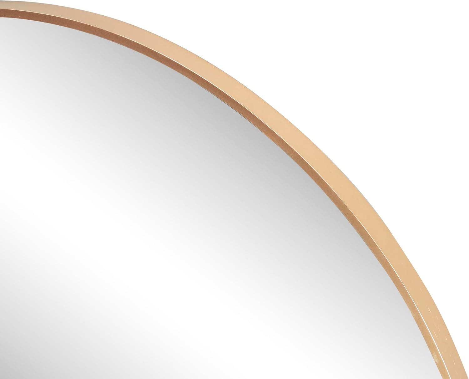 image:imageJONATHAN Y Eclipse Aluminum Metal Framed Round Wall Mirror 24 Gold Circle Wall Mounted Vanity Mirror for Bathroom Entryway and Living Room with Modern Minimalist Design and HD Glass MIR222BGold