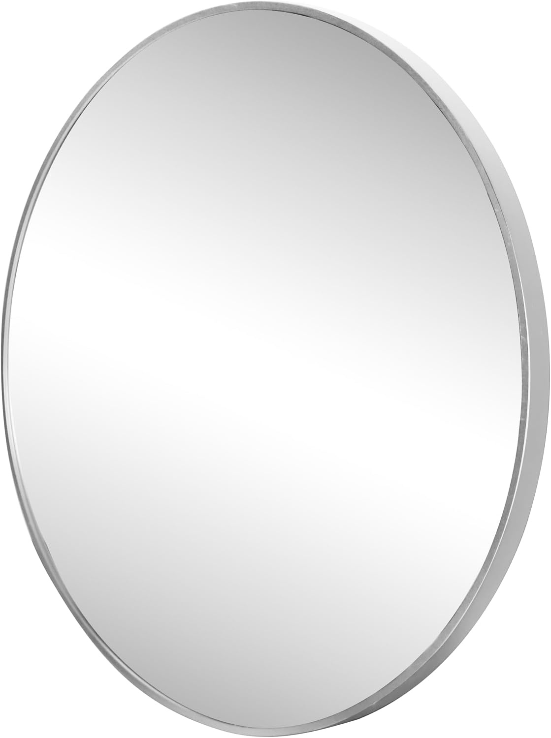 image:imageJONATHAN Y Eclipse Aluminum Metal Framed Round Wall Mirror 24 Gold Circle Wall Mounted Vanity Mirror for Bathroom Entryway and Living Room with Modern Minimalist Design and HD Glass MIR222BNickel