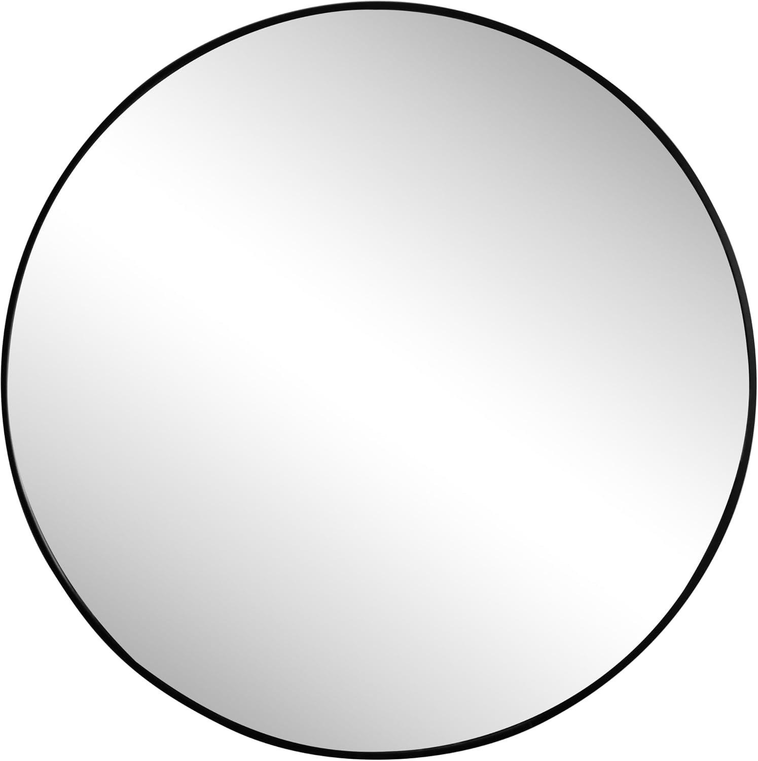 image:imageJONATHAN Y Eclipse Aluminum Metal Framed Round Wall Mirror 24 Gold Circle Wall Mounted Vanity Mirror for Bathroom Entryway and Living Room with Modern Minimalist Design and HD Glass MIR222BBlack