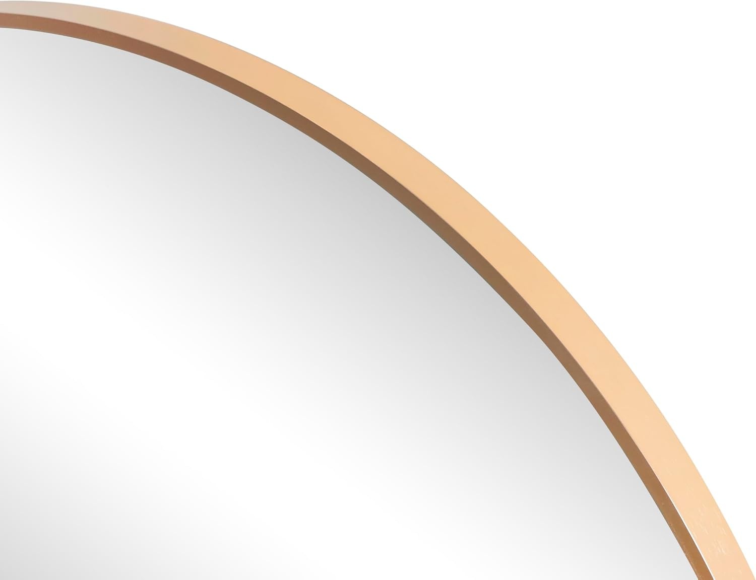 image:imageJONATHAN Y Eclipse Aluminum Metal Framed Round Wall Mirror 24 Gold Circle Wall Mounted Vanity Mirror for Bathroom Entryway and Living Room with Modern Minimalist Design and HD Glass MIR222BGold