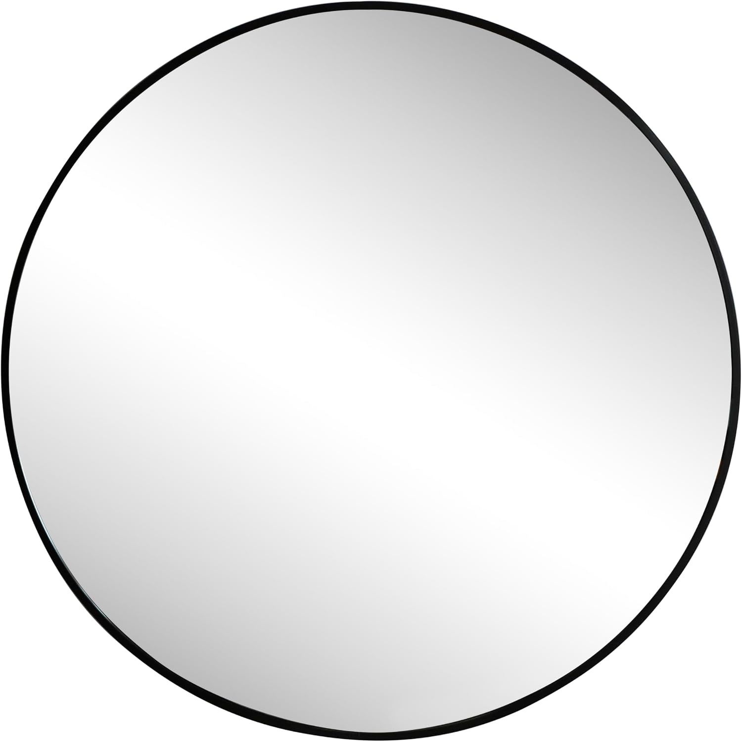 image:imageJONATHAN Y Eclipse Aluminum Metal Framed Round Wall Mirror 24 Gold Circle Wall Mounted Vanity Mirror for Bathroom Entryway and Living Room with Modern Minimalist Design and HD Glass MIR222BBlack
