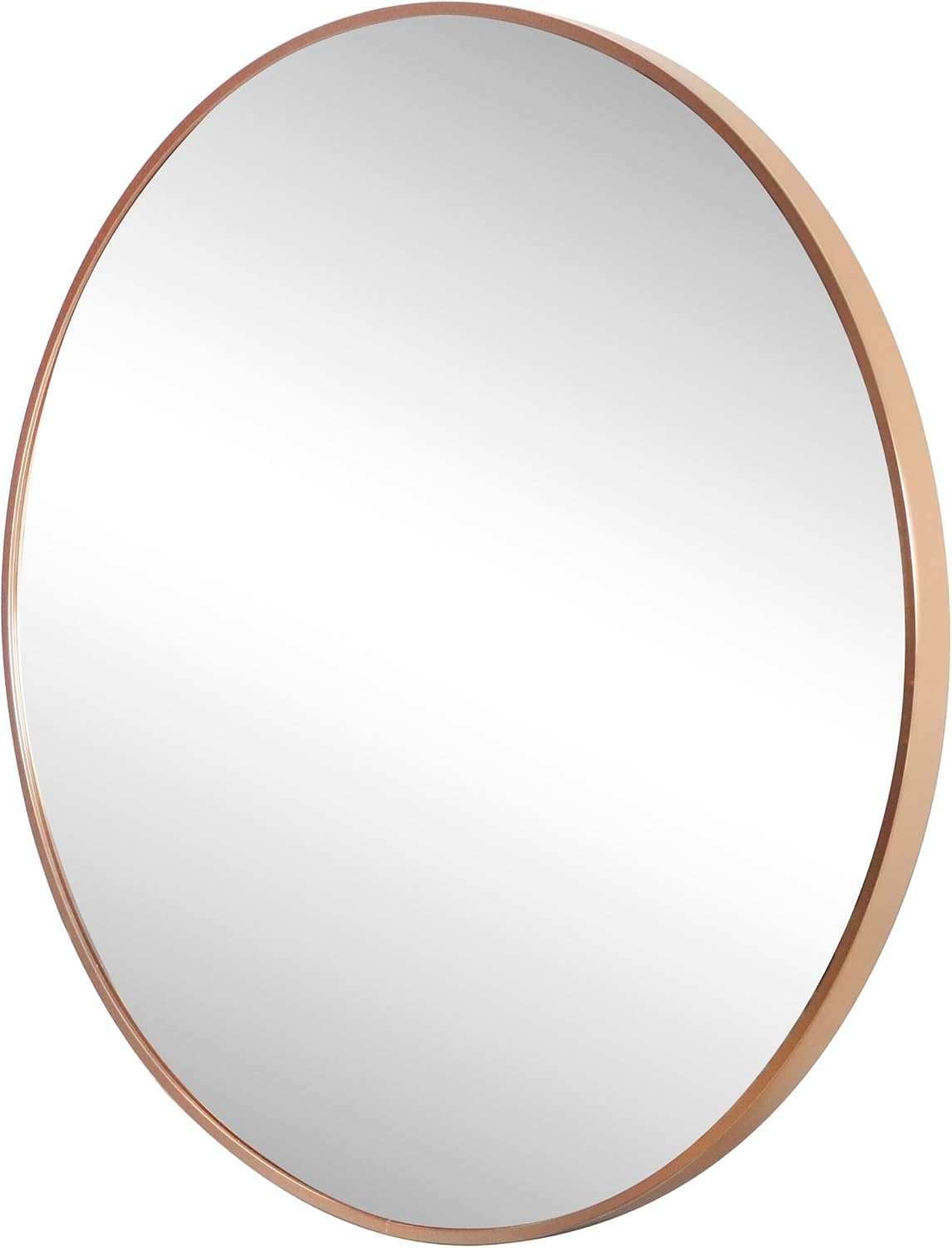 image:imageJONATHAN Y Eclipse Aluminum Metal Framed Round Wall Mirror 24 Gold Circle Wall Mounted Vanity Mirror for Bathroom Entryway and Living Room with Modern Minimalist Design and HD Glass MIR222BGold