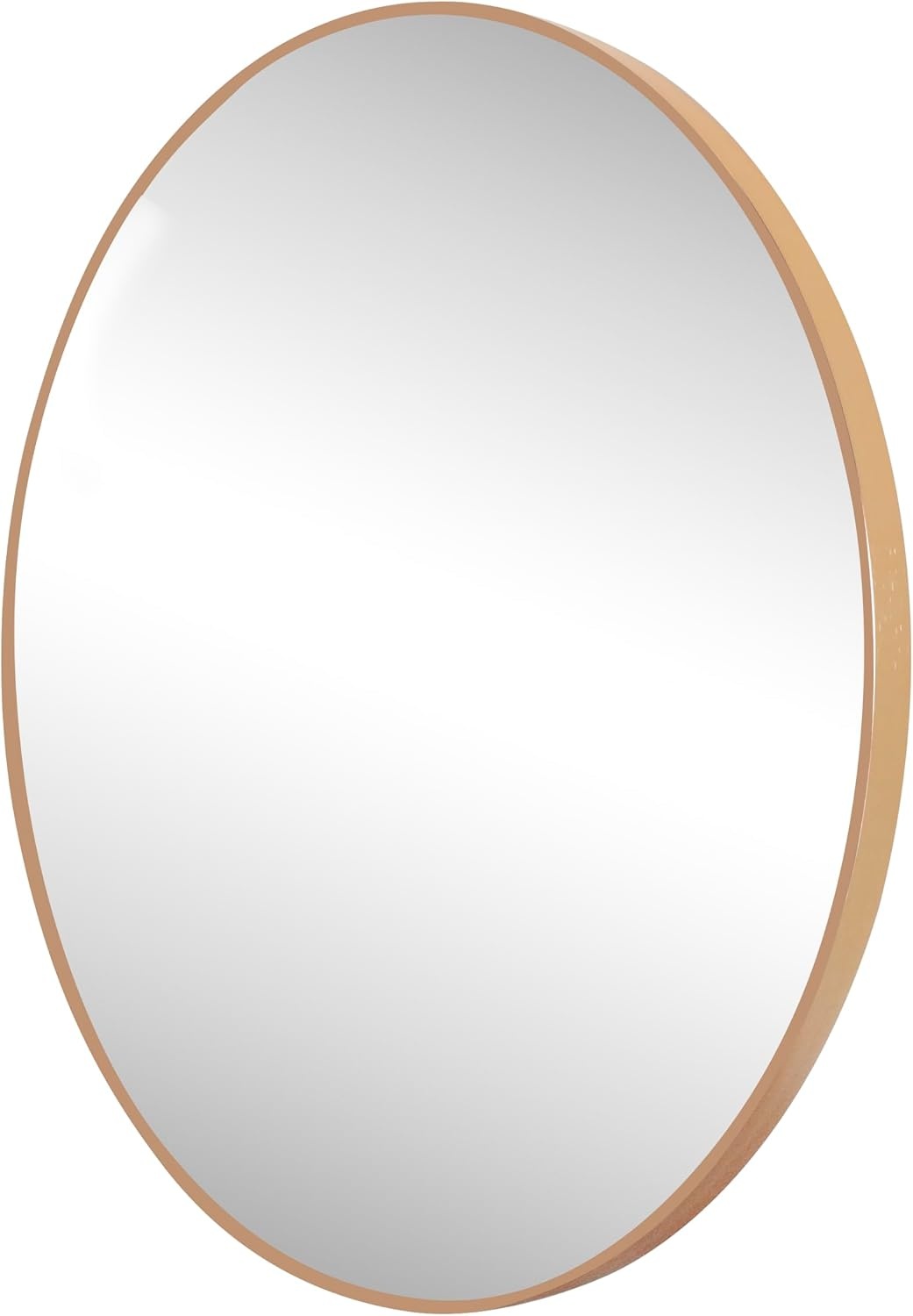 image:imageJONATHAN Y Eclipse Aluminum Metal Framed Round Wall Mirror 24 Gold Circle Wall Mounted Vanity Mirror for Bathroom Entryway and Living Room with Modern Minimalist Design and HD Glass MIR222BGold