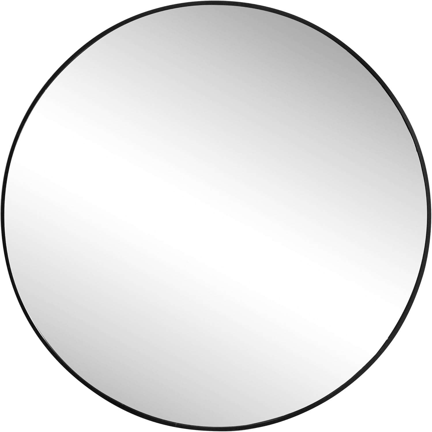image:imageJONATHAN Y Eclipse Aluminum Metal Framed Round Wall Mirror 24 Gold Circle Wall Mounted Vanity Mirror for Bathroom Entryway and Living Room with Modern Minimalist Design and HD Glass MIR222BBlack