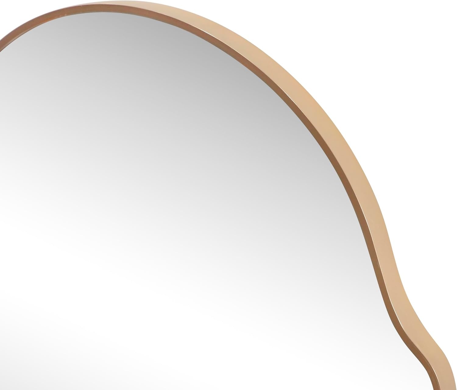 image:imageJONATHAN Y Guardian Aluminum Metal Framed Wall Mounted Mirror Glossy Gold Shield Shaped 24 x 36 Modern Minimalist Hanging Mirror with High Definition Glass for Living Room and Entryway MIR229BGold