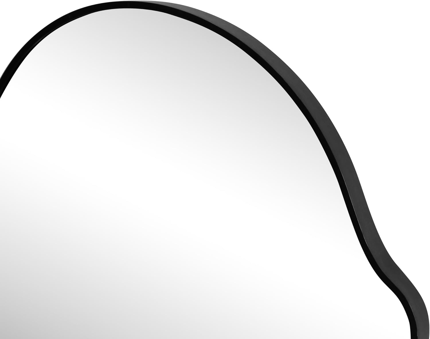 image:imageJONATHAN Y Guardian Aluminum Metal Framed Wall Mounted Mirror Glossy Gold Shield Shaped 24 x 36 Modern Minimalist Hanging Mirror with High Definition Glass for Living Room and Entryway MIR229BBlack