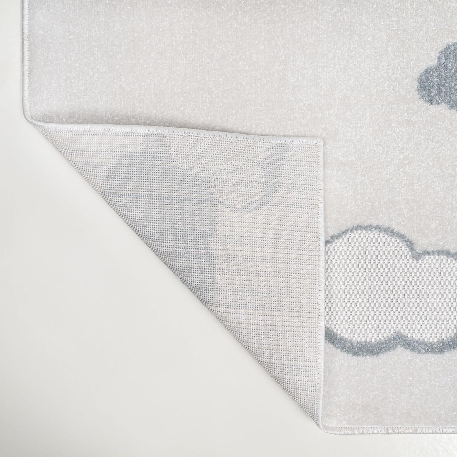 image:imageJONATHAN Y Hedwig HighLow Cloud Blue 5x5 Square IndoorOutdoor Area Rug Youth Scandi Kids Modern Cottage Transitional for BedroomKitchenLiving RoomNon SheddingEasyWashing SCN105A5SQIvoryBlue