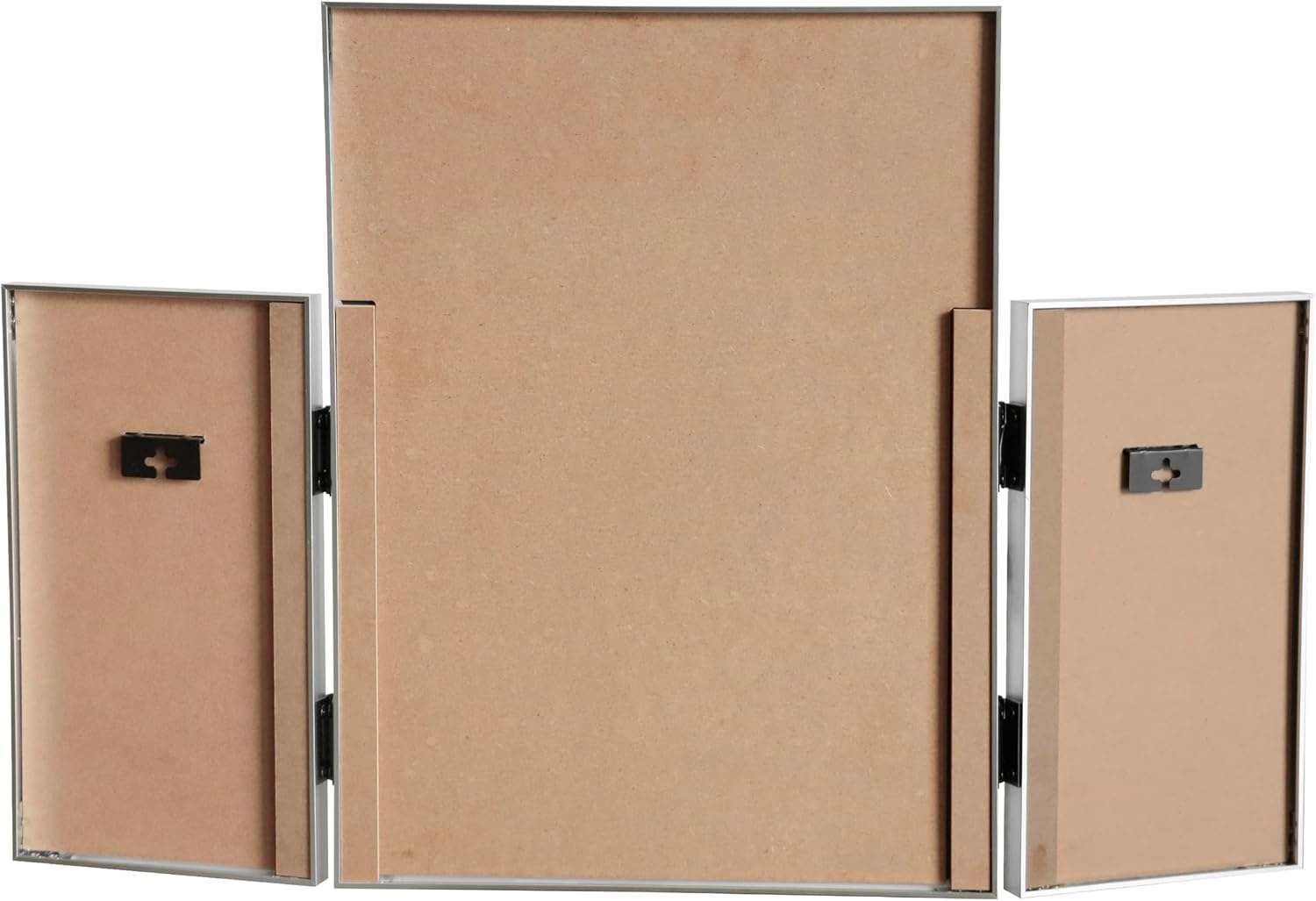 image:imageJONATHAN Y Orthos Aluminum 3Way Trifold Vanity Mirror 30 x 20 Gold Rectangular Metal Framed Adjustable Mirror for Tabletop and Wall Mount Modern Glam for Dressing Room and Bedroom MIR219BNickel