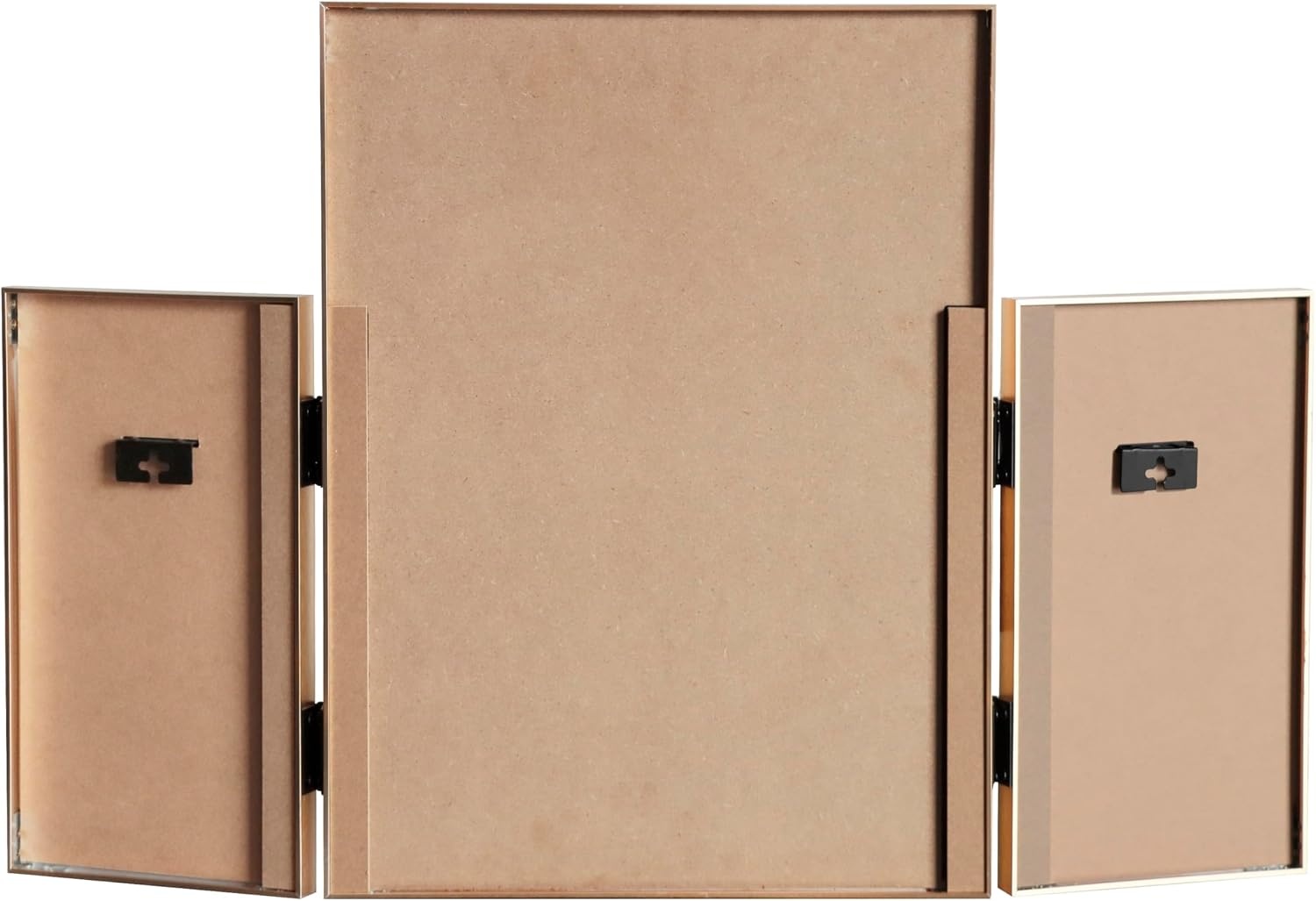 image:imageJONATHAN Y Orthos Aluminum 3Way Trifold Vanity Mirror 30 x 20 Gold Rectangular Metal Framed Adjustable Mirror for Tabletop and Wall Mount Modern Glam for Dressing Room and Bedroom MIR219BGold
