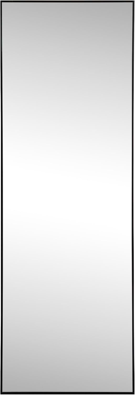 image:imageJONATHAN Y Strait Aluminum Full Length Rectangular Mirror 20 x 59 Nickel Glossy Metal Frame for Bedroom and Living Room Modern Minimalist Wall Mounted and Leaner Large Body Mirror MIR228CBlack