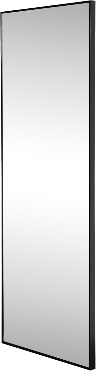 image:imageJONATHAN Y Strait Aluminum Full Length Rectangular Mirror 20 x 59 Nickel Glossy Metal Frame for Bedroom and Living Room Modern Minimalist Wall Mounted and Leaner Large Body Mirror MIR228CBlack