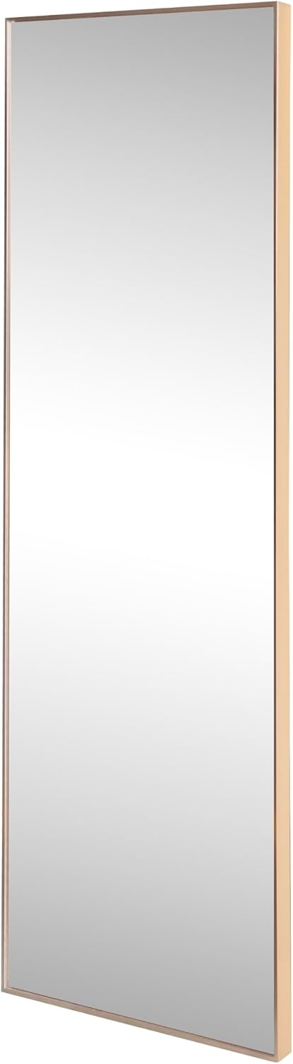 image:imageJONATHAN Y Strait Aluminum Full Length Rectangular Mirror 20 x 59 Nickel Glossy Metal Frame for Bedroom and Living Room Modern Minimalist Wall Mounted and Leaner Large Body Mirror MIR228CGold