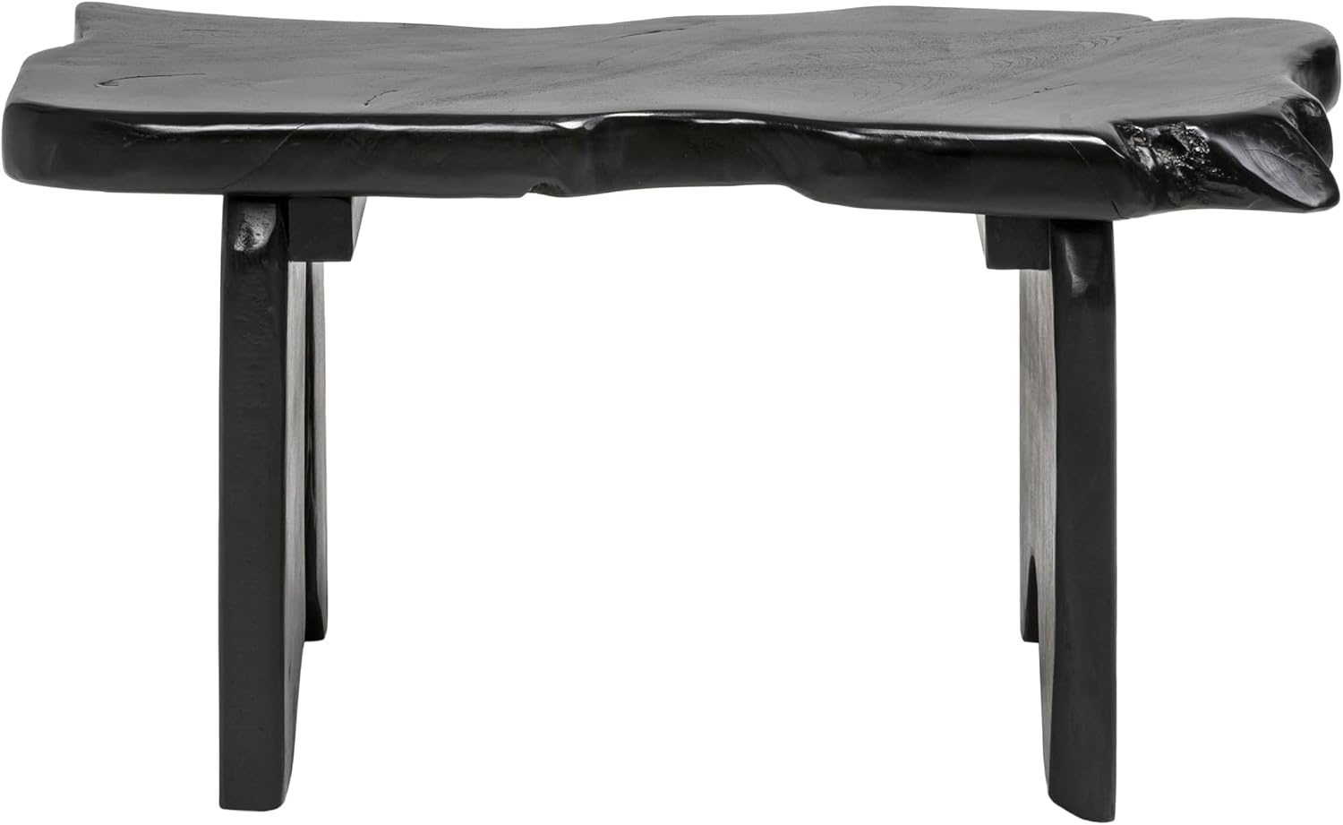 image:imageJONATHAN Y Stumpy Solid Teak Wood Live Edge Entryway Bench 35 Rustic Handmade Backless Accent Seat for Living Room Hallway amp Bedroom Black Finish BNH300BBlack