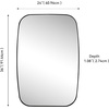 JONATHAN Y Cassian Aluminum Metal Framed Wall Mounted Mirror 24″ x 36″ Glossy Gold Capsule Oblong Oval Modern Floating Mirror for Bathroom and Entryway with Horizontal or Vertical Hanging MIR227B(Black)