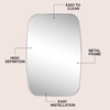 JONATHAN Y Cassian Aluminum Metal Framed Wall Mounted Mirror 24″ x 36″ Glossy Gold Capsule Oblong Oval Modern Floating Mirror for Bathroom and Entryway with Horizontal or Vertical Hanging MIR227B(Nickel)