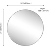 JONATHAN Y Eclipse Aluminum Metal Framed Round Wall Mirror 24″ Gold Circle Wall Mounted Vanity Mirror for Bathroom Entryway and Living Room with Modern Minimalist Design and HD Glass MIR222B(Nickel)