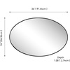 JONATHAN Y Ellipse Oval Metal Framed Wall Mirror 24″ x 36″ Nickel Glossy Aluminum Frame with High Definition Glass and Modern Floating Design for Bedroom Living Room and Entryway MIR224C(Black)