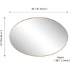 JONATHAN Y Ellipse Oval Metal Framed Wall Mirror 24″ x 36″ Nickel Glossy Aluminum Frame with High Definition Glass and Modern Floating Design for Bedroom Living Room and Entryway MIR224C(Gold)